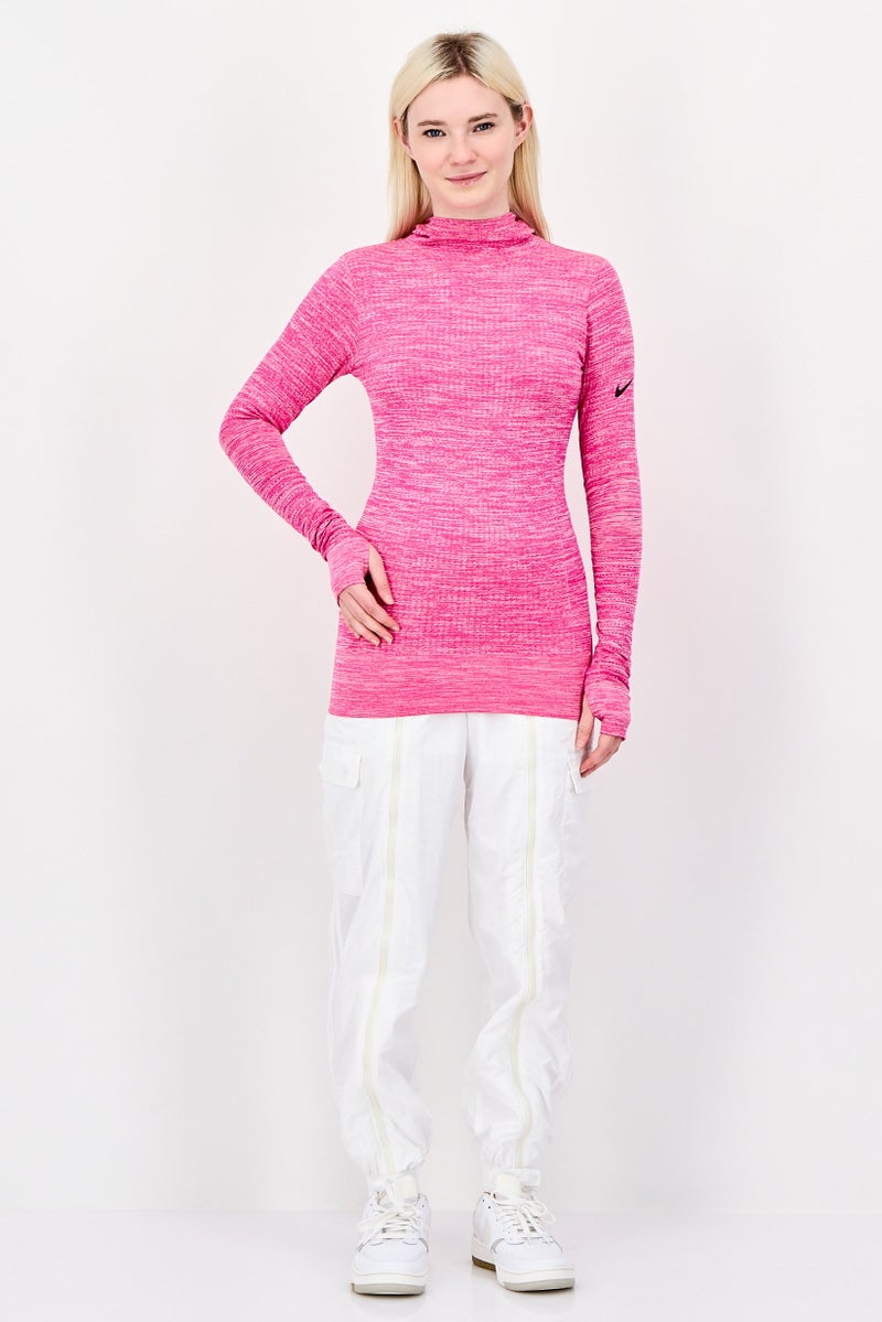 Nike Women Sportswear Fit Long Sleeve Training Hoodie, Pink - Image 4